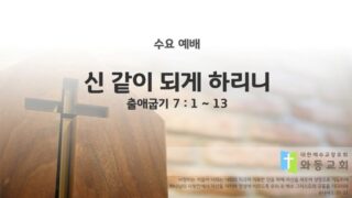 2025년 07월 30일 수요 예배 : 신 같이 되게 하리니