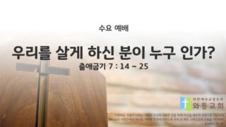 2025년 08월 06일 수요 예배 : 우리를 살게 하신 분이 누구인가? / 출애굽기 7 : 14 ~ 25