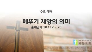 2025년 10월 29일 수요 예배 : 메뚜기 재앙의 의미 / 출애굽기 10 : 12 ~ 20