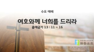 2025년 12월 31일 수요 예배 : 여호와께 너희를 드리라 / 출애굽기 13 : 11 ~ 16