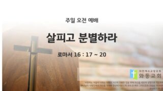 2025년 06월 22일 주일 예배: 살피고 분별하라