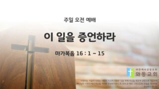 2025년 04월 20일 주일예배: 이 일을 증언하라