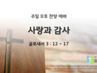 2025년 07월 13일 찬양 예배 : 사랑과 감사