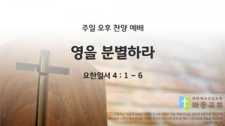 2025년 10월 19일 찬양 예배 : 영을 분별하라