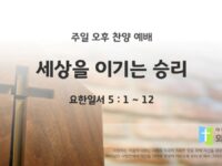 2025년 11월 09월 찬양 예배 : 세상을 이기는 승리